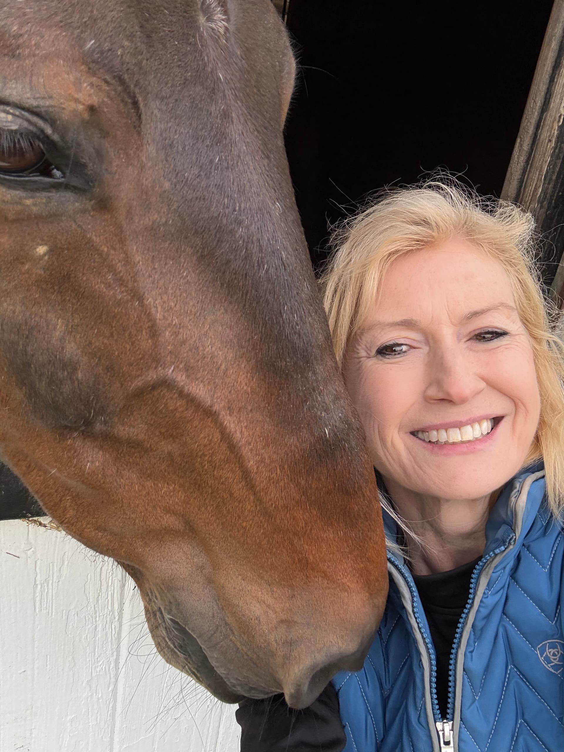 Dr. Kerry Klett with one of her horses